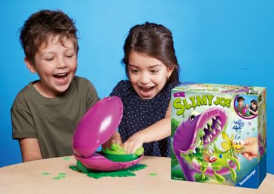 Kinderspiel mit Schleim Familienspiel Reaktionsspiel Ravensburger Slimy Joe 