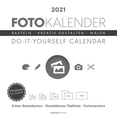 Foto Bastelkalender Weiss 21 Do It Yourself Calendar 32x33 Cm Datiert Kreativkalender Foto Kalender Alpha Edi Mytoys