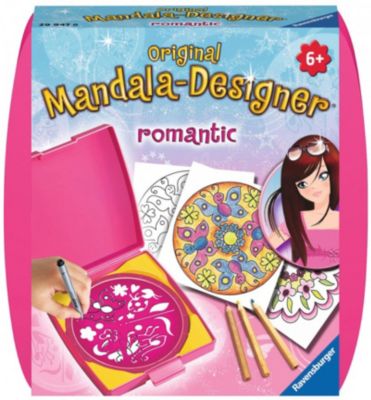 Mandala-Designer® Mini Set mit 1 Schablone, Romantic