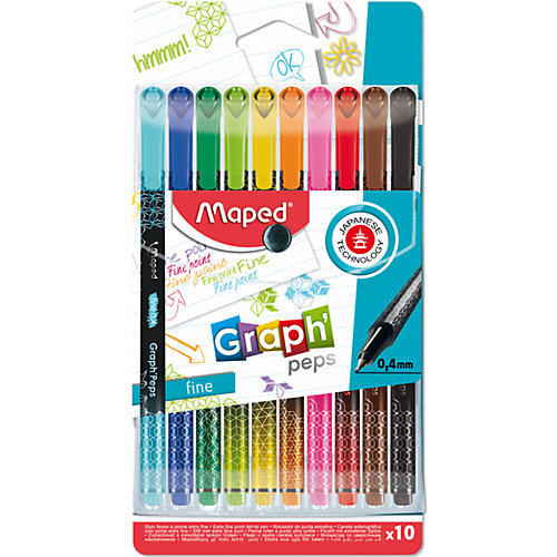 Набор капиллярных ручек Maped Graph Pep's, 10 цветов от Maped