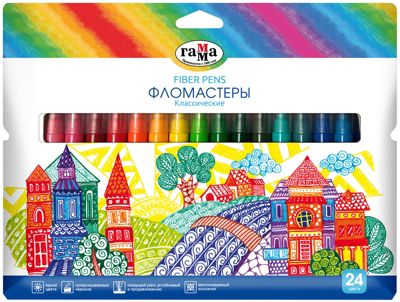 Фломастеры Гамма "Классические", 24 цвета