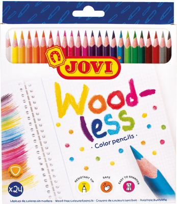 Цветные карандаши Jovi Wood-less, 24 цвета