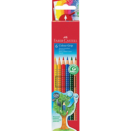 Цветные карандаши Faber-Castell Grip, 6 цветов от Faber-Castell