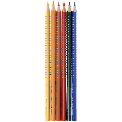 Цветные карандаши Faber-Castell Grip, 6 цветов от Faber-Castell