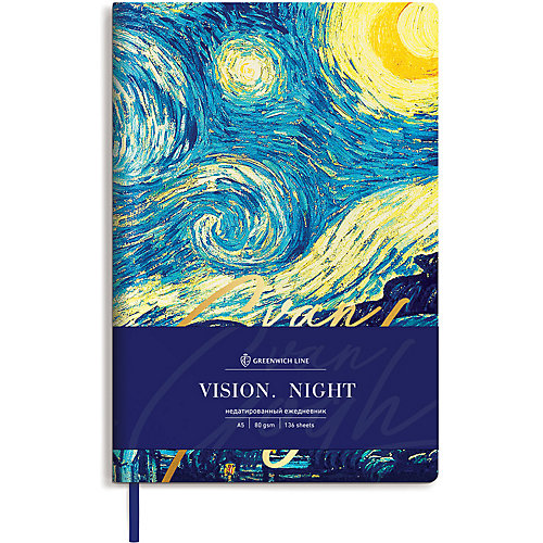 Записная книжка Greenwich Line Vision Van Gogh Night А5, 80 листов от Greenwich Line