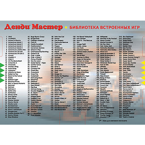 Игровая приставка Dendy Master, 255 игр
