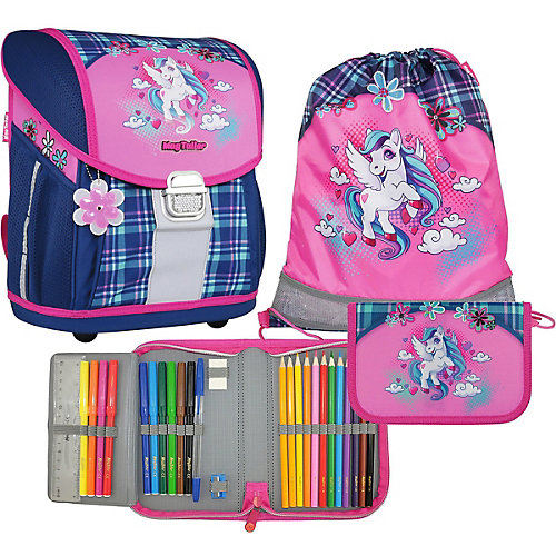 Ранец школьный MagTaller EVO Light, Unicorn, c наполнением - pink/blau от MagTaller
