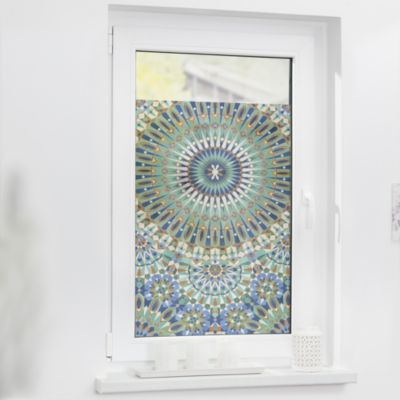 Fensterfolie selbstklebend, Sichtschutz, Orientalische Muster Bunt