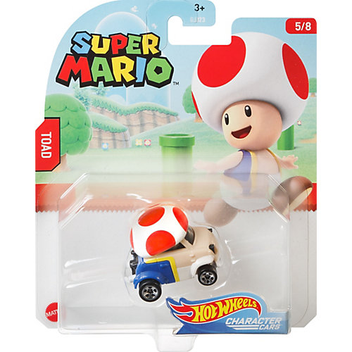 Машинка Hot Wheels Super Mario Тоад, 1:64 от Mattel