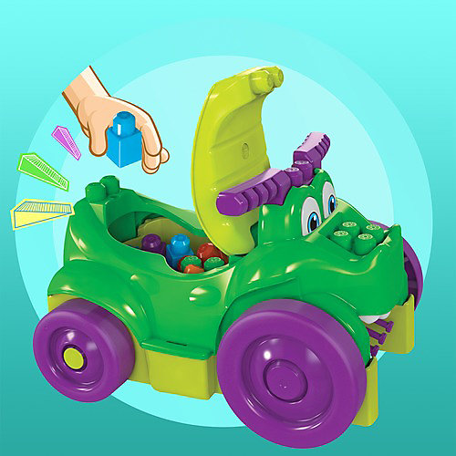 Машинка-каталка Mega Bloks First Builders Крокодил, 26 деталей от Mattel