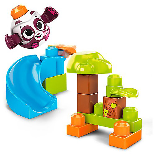Конструктор Mega Bloks First Builders "Горки" Панда, 14 деталей от Mattel