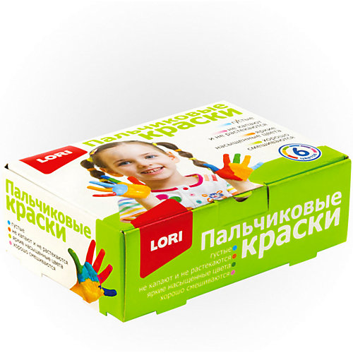 Пальчиковые краски Lori 6 цветов по 20 мл от LORI
