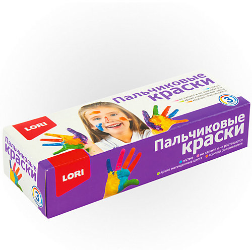 Пальчиковые краски Lori 3 цветов по 70 мл от LORI