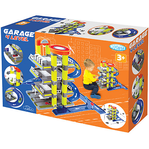 Игровой набор Mochtoys Гараж с машинкой, 4 уровня от Mochtoys