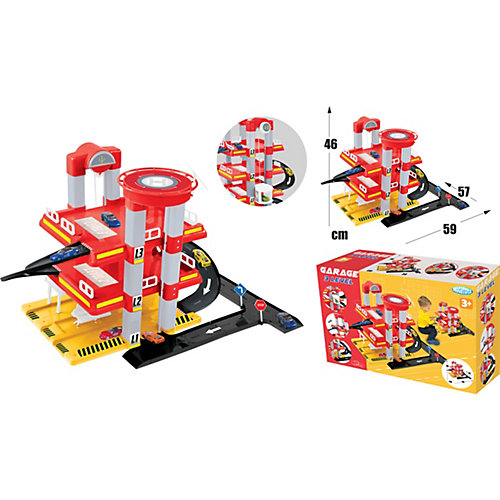 Игровой набор Mochtoys Гараж с машинкой, 3 уровня от Mochtoys
