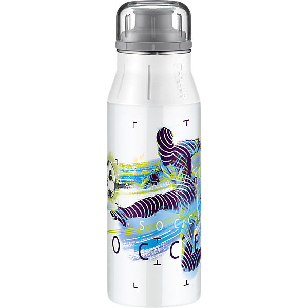 Edelstahl Trinkflasche Drinking Bottle soccer, 600 ml