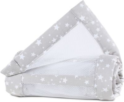 perlgrau Sterne weiß babybay Nestchen Piqué für Maxi Boxspring und Comfort 
