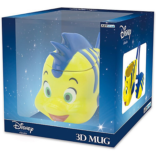 Кружка 3D ABYstyle Disney "Русалочка" Флаундер, 230 мл - разноцветный