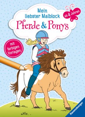 Image of Buch - Mein liebster Malblock: Pferde & Ponys