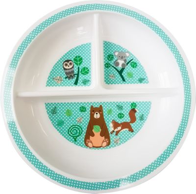 Секционная тарелочка Uviton Baby, 19 см, бирюзовая