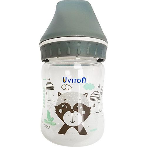 Бутылочка Uviton Baby с широким горлышком, 125 мл, серый от Uviton Baby