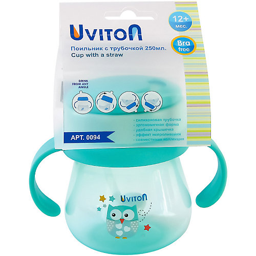 Поильник Uviton Baby, 250 мл, мятный - мятный от Uviton Baby
