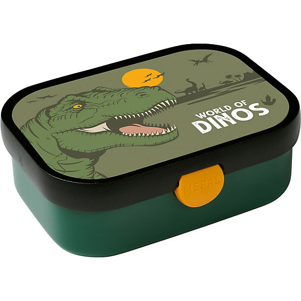 Brotdose Campus Dino World, inkl. Bento-Einsatz & Snackgabel