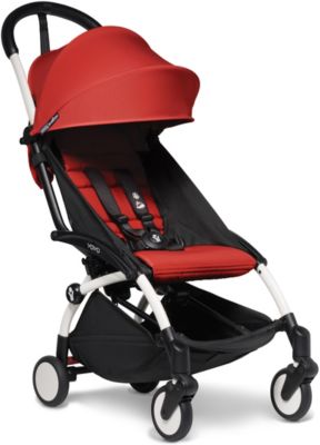Kombi Kinderwagen YOYO² 0+, rot, weißes Gestell, BABYZEN myToys