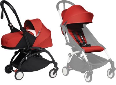 Kombi Kinderwagen YOYO² 0+, rot, schwarzes Gestell, BABYZEN myToys