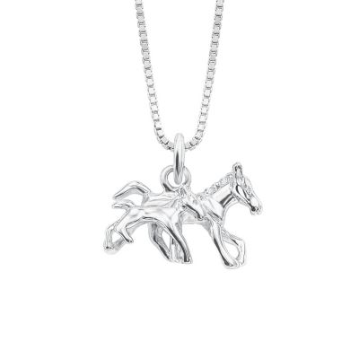 Kette 925 Silber ECHT Halskette 36cm Kinderkette Pferd ZEEme for Kids Anhänger 