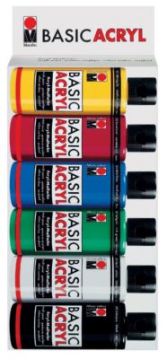 Marabu Basic Acryl, 6 x 80 ml