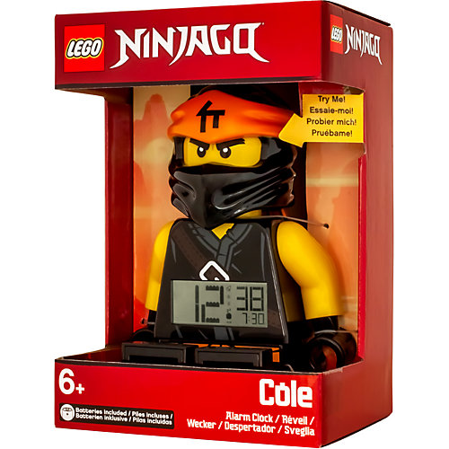 Будильник LEGO Ninjago "Минифигура Коул", свет/звук от LEGO