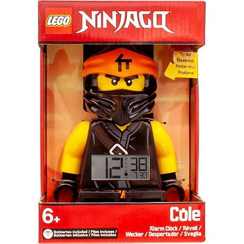 Будильник LEGO Ninjago "Минифигура Коул", свет/звук от LEGO