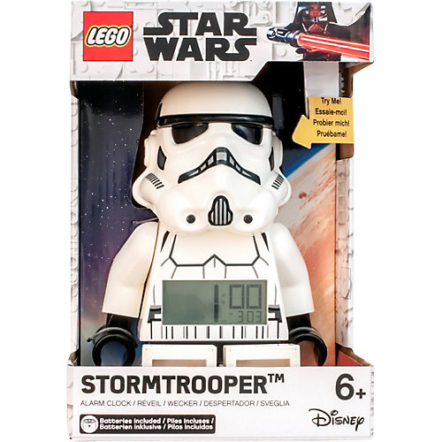 Будильник LEGO Star Wars "Минифигура Штормтрупер", свет/звук от LEGO