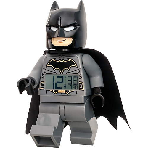 Будильник LEGO DC Comics Super Heroes "Минифигура Бэтмен", свет/звук от LEGO