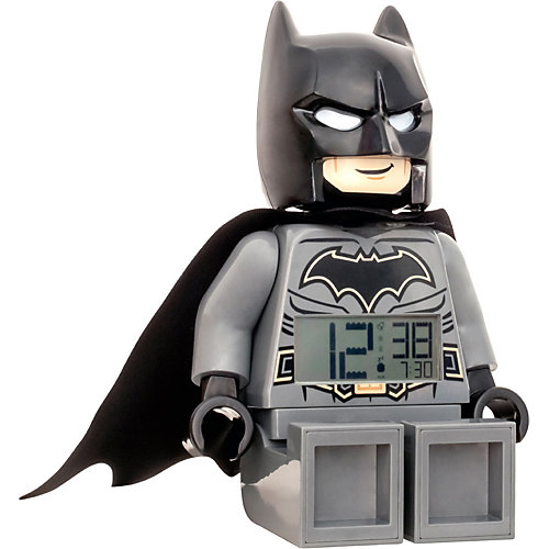 Будильник LEGO DC Comics Super Heroes "Минифигура Бэтмен", свет/звук от LEGO