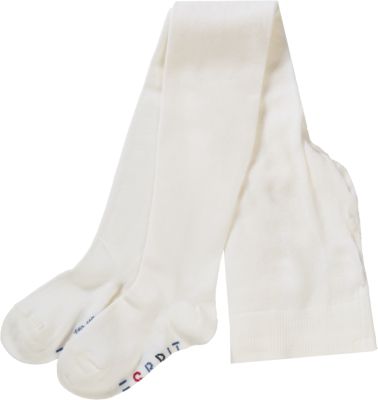 Kinder Strickstrumpfhose Logo wei� Gr. 152/164