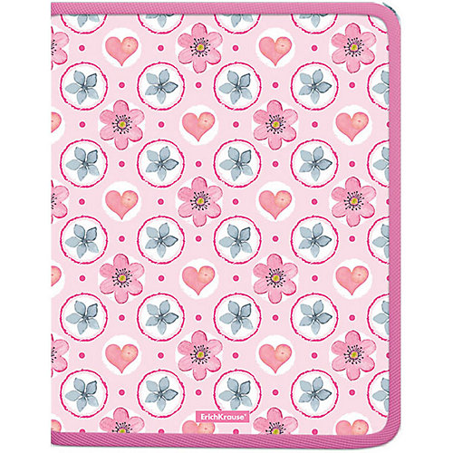 Папка для тетрадей на молнии Erich Krause Pink Flowers от Erich Krause