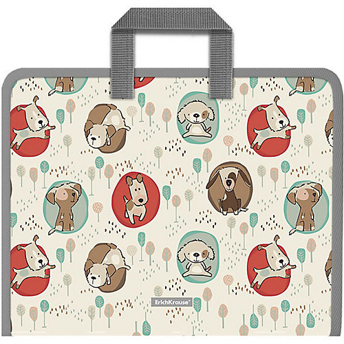 Папка на молнии с ручками Erich Krause Little Dogs от Erich Krause