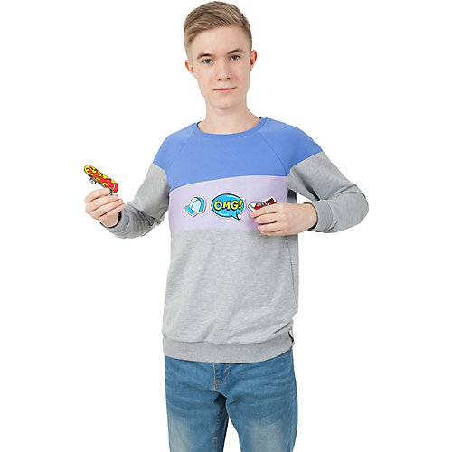 Свитшот Coockoo со стикерами Кукустикер - серый от Coockoo