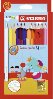 Набор цветных карандашей Stabilo Swans Jumbo, 24 цвета