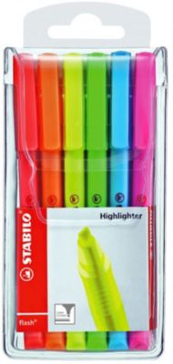 Набор текстовыделителей Stabilo "Flash", 6 шт