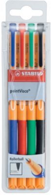 Набор гелевых ручек Stabilo Point Visco, 4 цвета