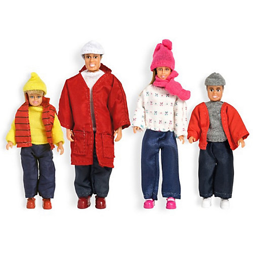 Набор кукол для домика Lundby "Смоланд" Cемья зимой, 1:18 от Lundby