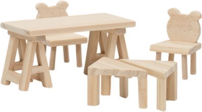 Набор мебели для домика Lundby "Сделай сам" Стол и стулья