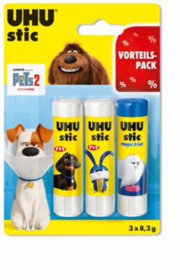 Клей-карандаш UHU "Домашние животные 2", 3 штуки