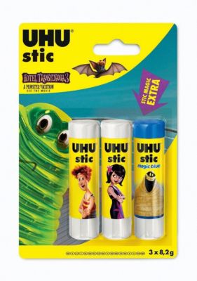 Клей-карандаш UHU "Монстры на каникулах 3", 3 штуки