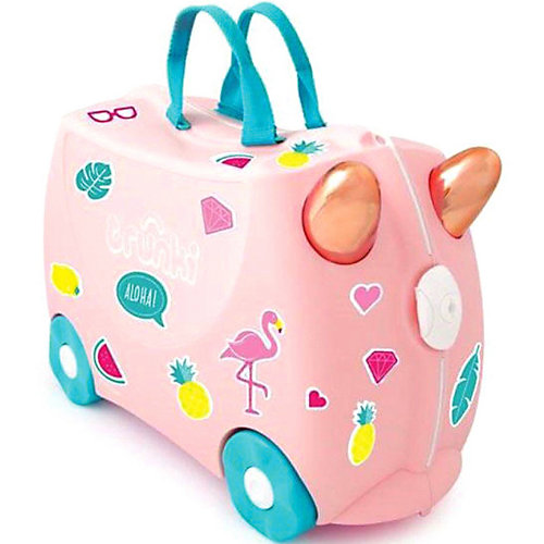Чемодан на колесиках Фламинго Флосси, высота 33 см - розовый от TRUNKI