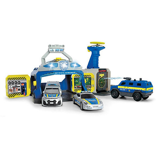 Игровой набор Dickie Toys "Полицейская станция и 3 машинки", свет и звук от Dickie Toys