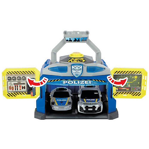 Игровой набор Dickie Toys "Полицейская станция и 3 машинки", свет и звук от Dickie Toys